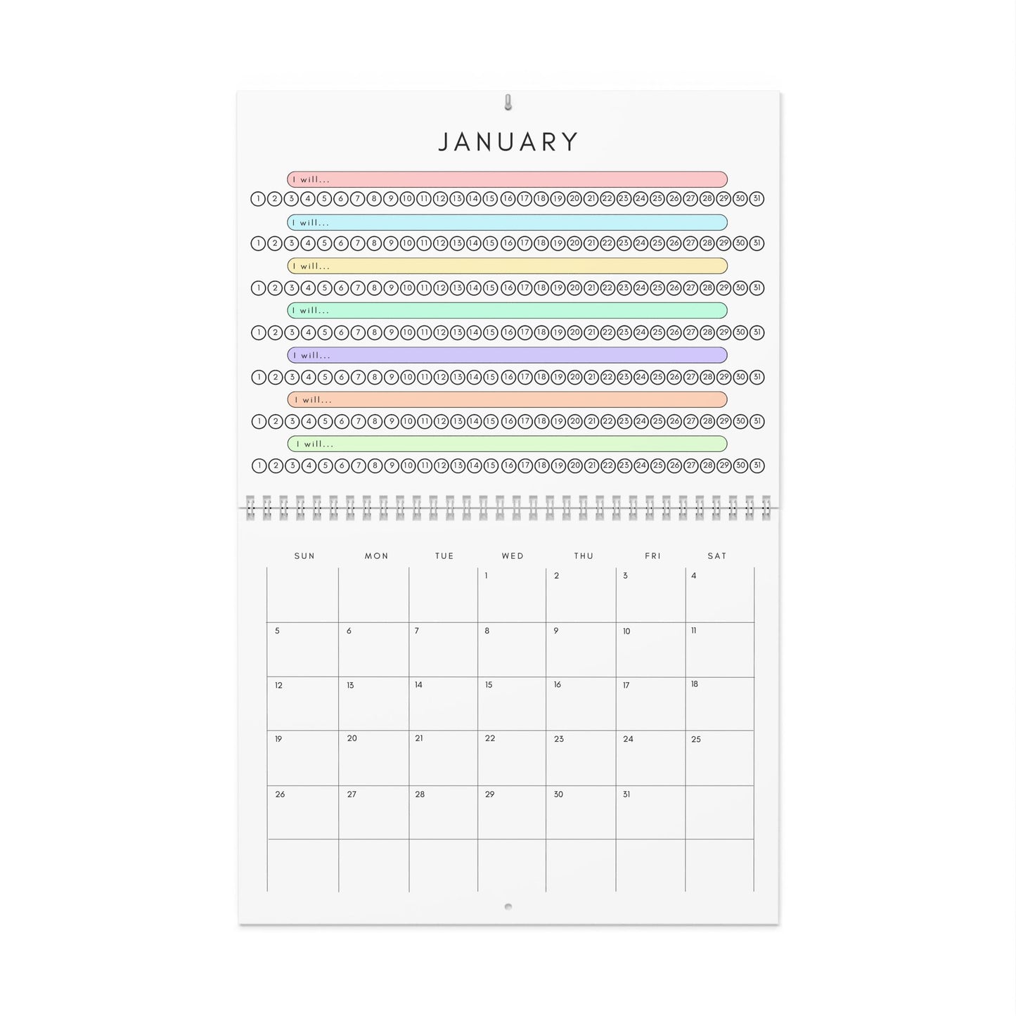 2025 “I Will” Calendar
(Green)