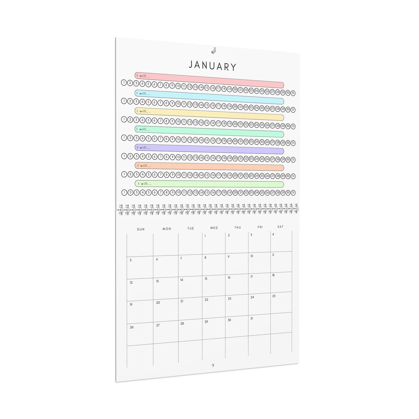 2025 Habit Trckkr Calendar (Black)