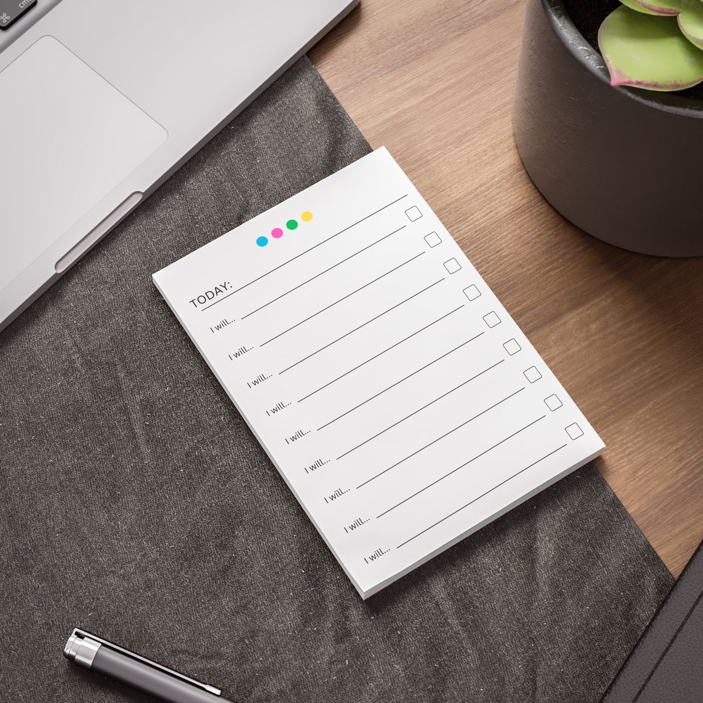 “I will” Daily To Do List Notepad