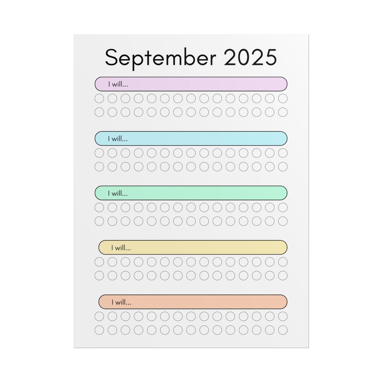 September 2025 "I Will" Poster